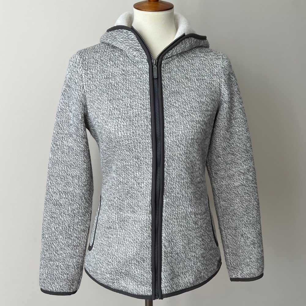 Merrell Gray/White/Black Hooded Jacket Size Small
